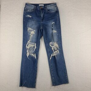 Flying Monkey Jeans Womens‎ 28 Blue Relaxed Baggy Straight Medium Wash Denim